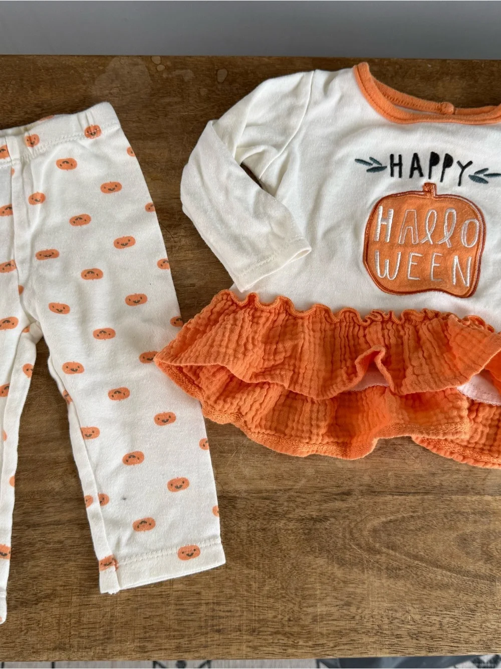 Chick Pea Baby Girl Pumpkin Halloween Outfit
